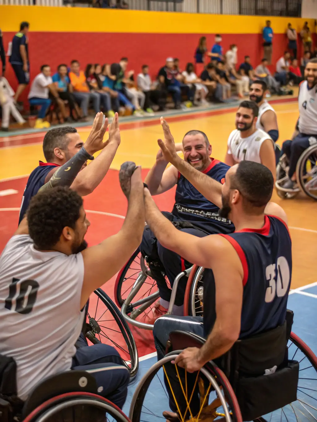 An image of participants with disabilities enjoying an inclusive sports program at ASSOCIATION SPORTIVE ASPTT SAINTES, promoting accessibility and inclusion.
